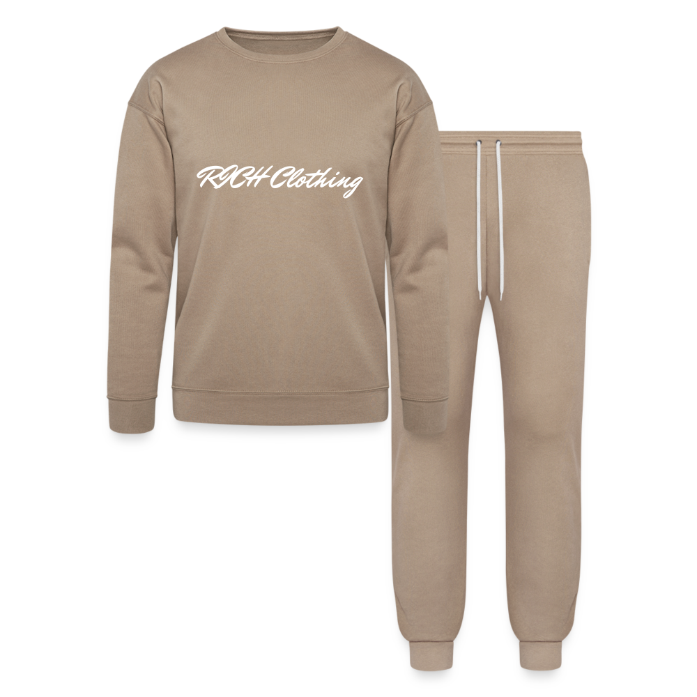 Cursive Print Lounge Wear Set - tan