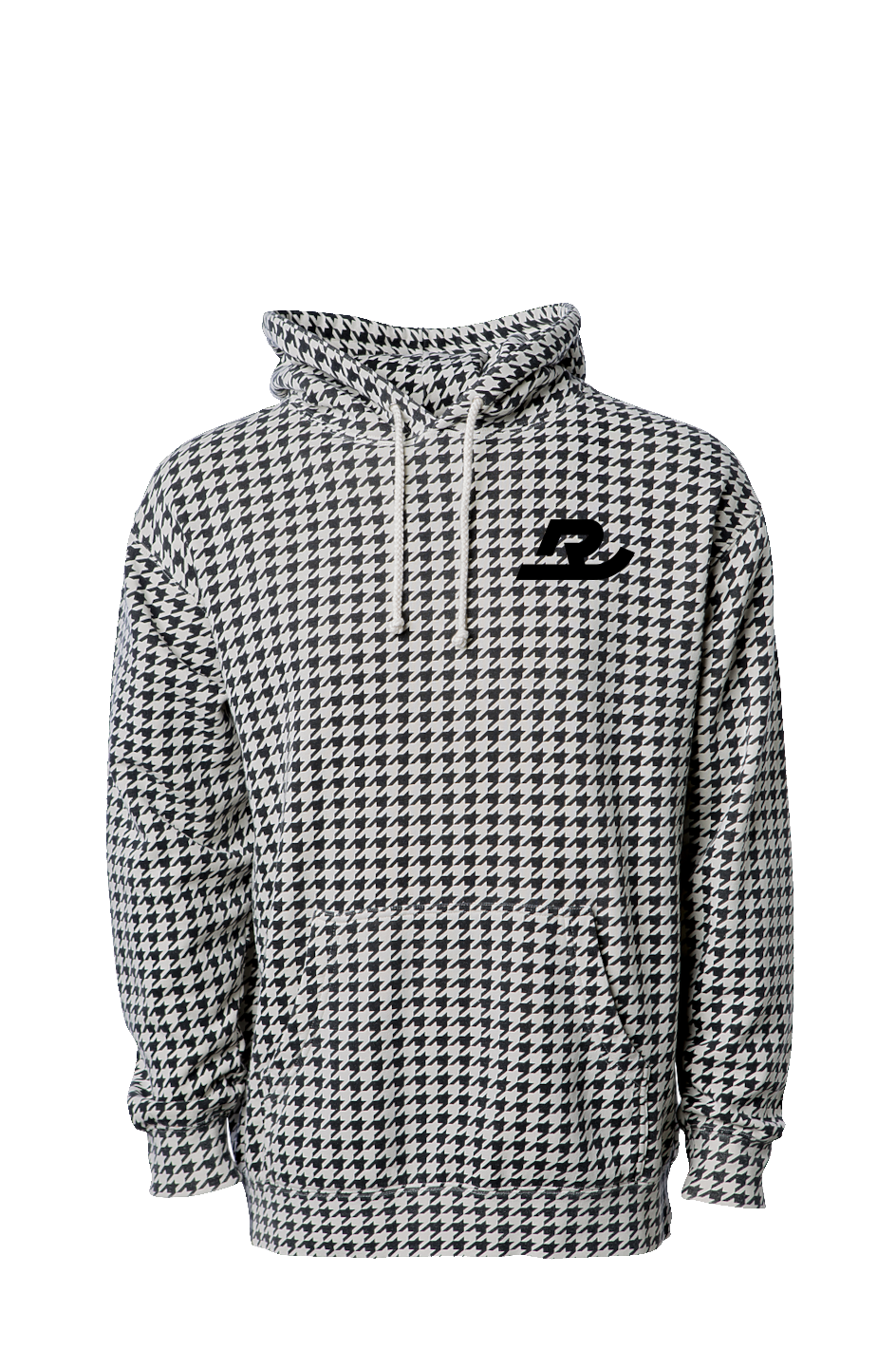 Embroidered Rich Houndstooth Hoodie