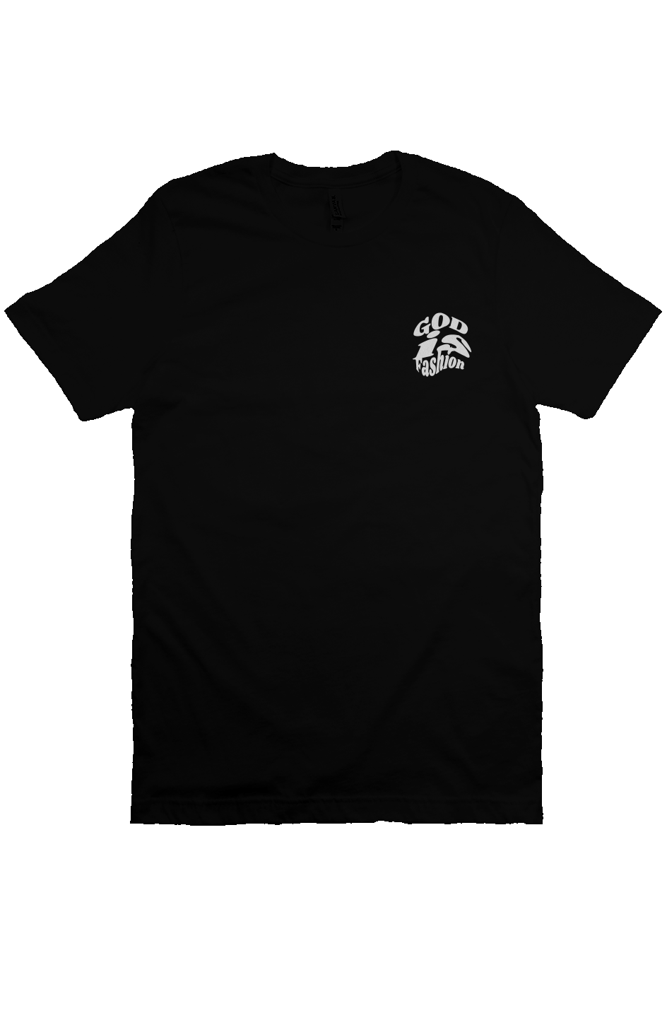 Distort print God is Fashion Tee