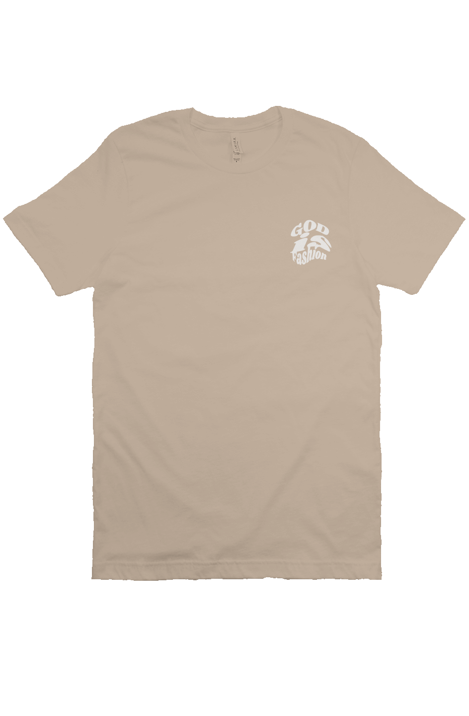 Distort print God is Fashion Tee