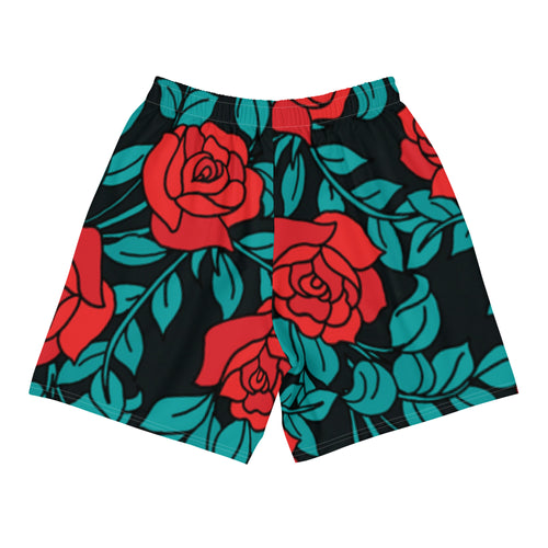 Elegant Rose Athletic Shorts