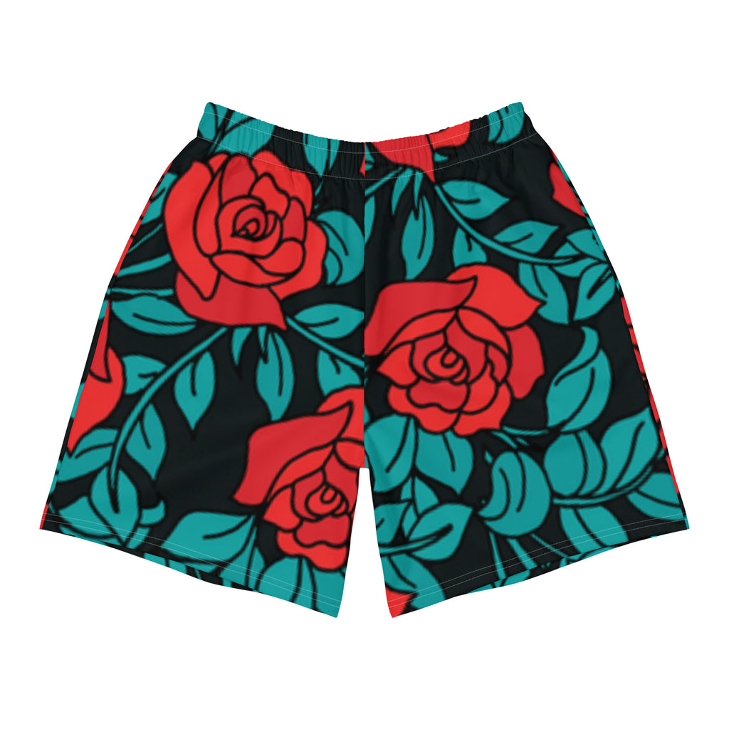 Elegant Rose Athletic Shorts