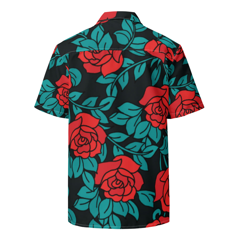 Elegant Rose Button Shirt