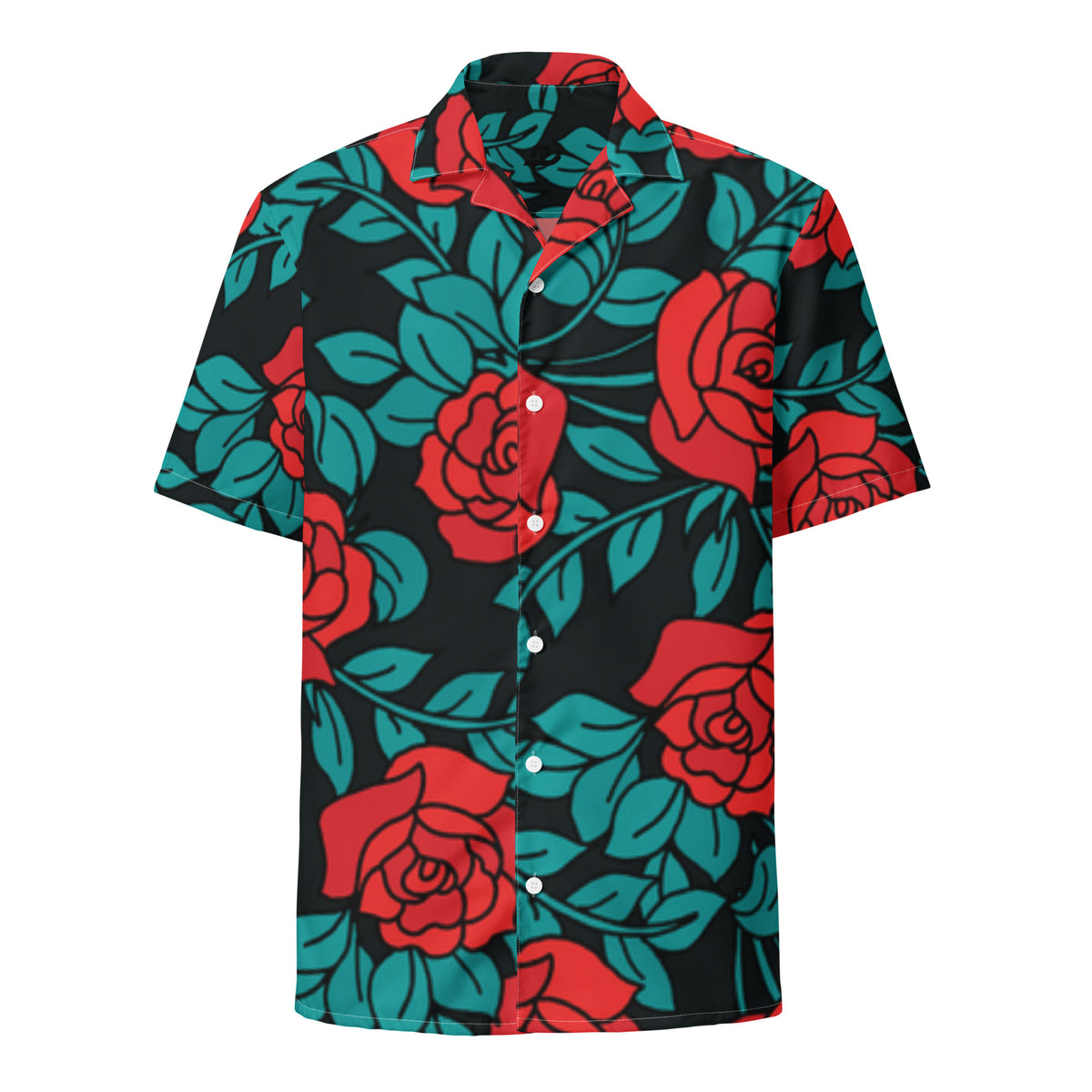 Elegant Rose Button Shirt