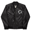 Rich Clothing embroidered Leather Bomber Jacket