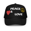 Peace & Love Foam trucker hat