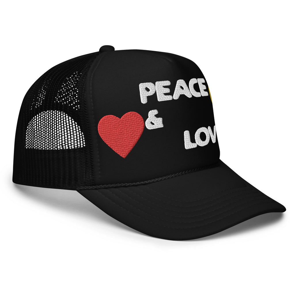 Peace & Love Foam trucker hat