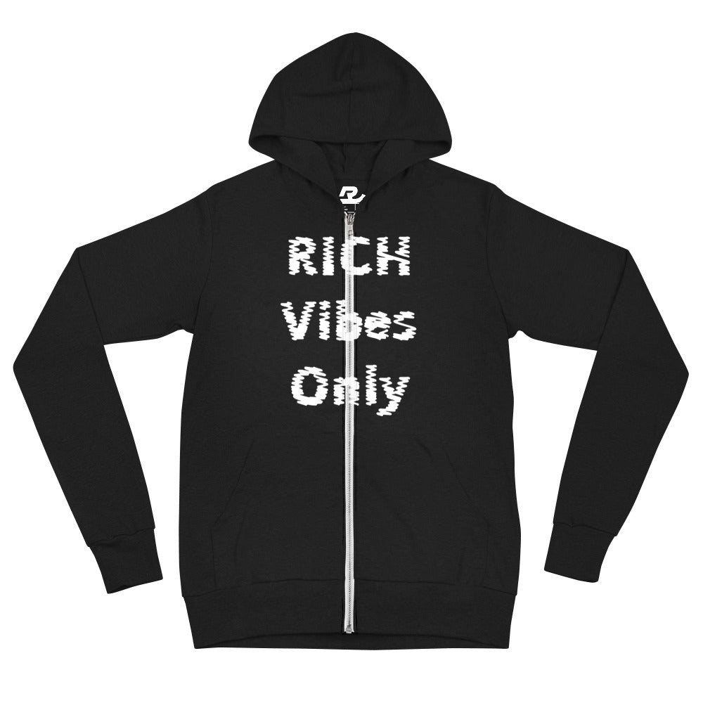 Rich Vibes Only zip hoodie