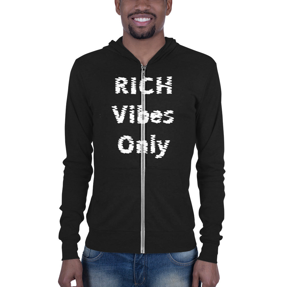 Rich Vibes Only zip hoodie