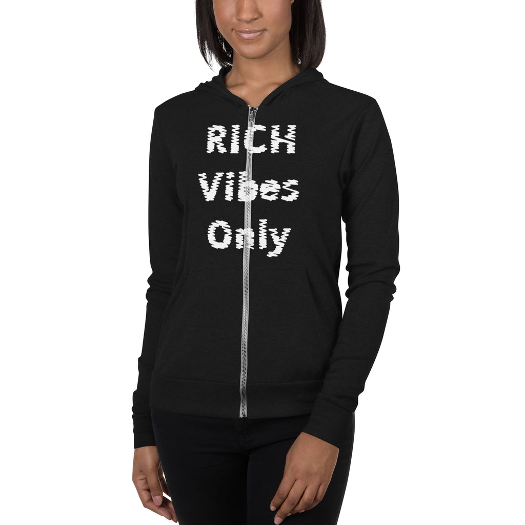 Rich Vibes Only zip hoodie