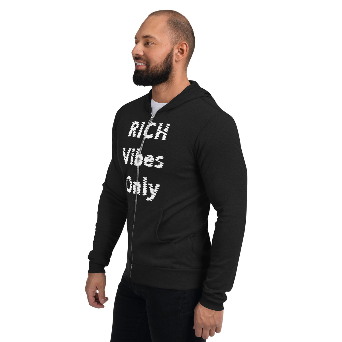 Rich Vibes Only zip hoodie