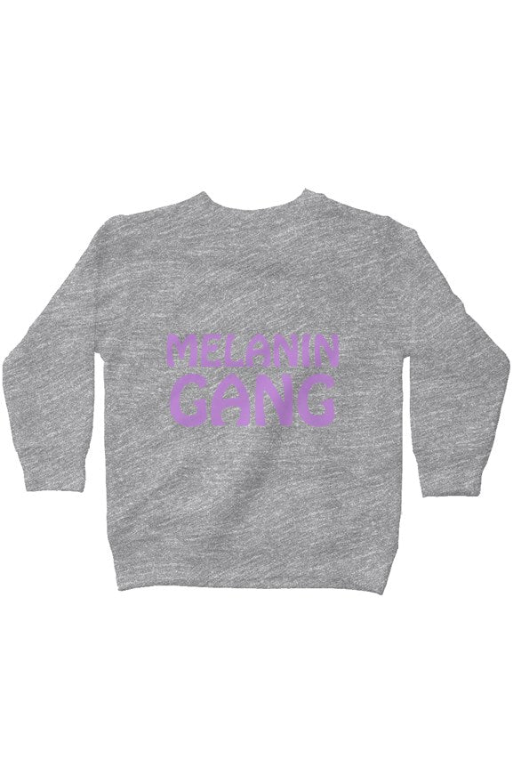 Girls Melanin Gang fleece sweatshirt